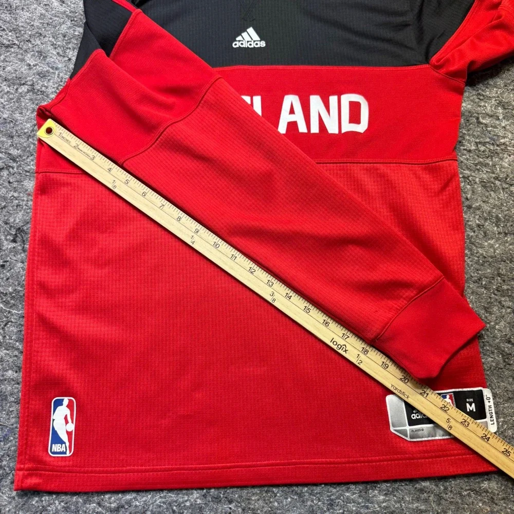 Adidas Portland Trail Blazers NBA On-Court Warm Up Hoodie Red Black Mens Medium